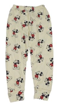 Krémové pyžamové kalhoty s Mickeym Disney
