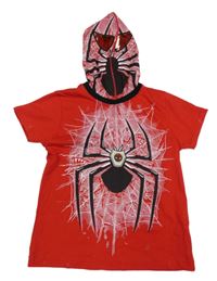 Červené tričko s pavoukem a kapucí - Spiderman