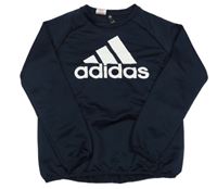 Tmavomodrá sportovní funkční mikina s logem Adidas