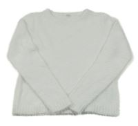 Bílý chlupatý svetr Zeeman