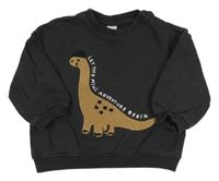 Antracitová mikina s dinosaurem H&M