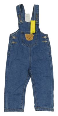 Nové - Modré laclové rifle s medvědem Shein