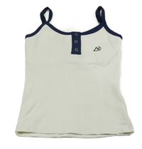 Bílý žebrovaný top