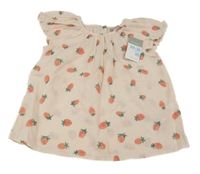 Nové - Světlerůžová halenka s jahodami Primark