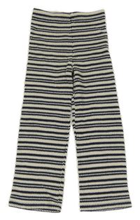 Béžovo-tmavomodré pruhované pletené tepláky George