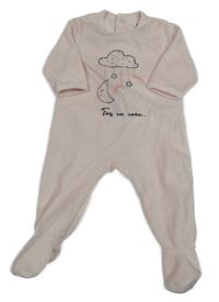 Světlerůžový sametový overal s mrakem LaRedoute