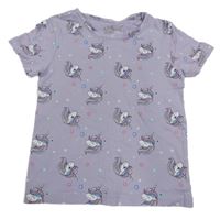Lila tričko s jednorožci Kiki&Koko