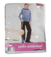 Nové - 2set - Modrá mikina s nápisem a kapucí + černé tepláky Alive