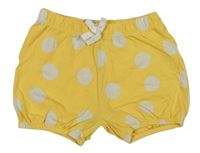Žluté puntíkaté bavlněné kraťasy M&S