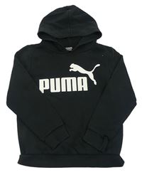 Černá mikina s logem a kapucí Puma
