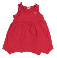 Malinová tunika se srdíčkem z kamínků kids