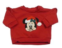 Červená mikina s Minnie a volánky zn. Primark