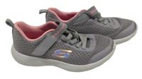 Šedo-růžové ultralehké botasky skechers vel. 30