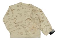 Nové - smetanová mikina s dinosaury dunnes 