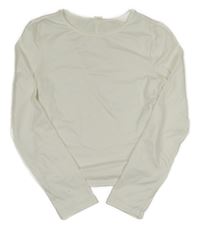 Bílé crop triko shein