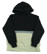 Černo-zelená mikina s kapucí Lily & Dan