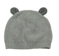 Šedá pletená čepice 