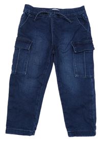 Tmavomodré skinny rifle s kapsami Primark