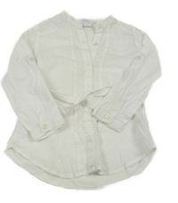 Bílá pruhovaná lehká halenka s páskem Next