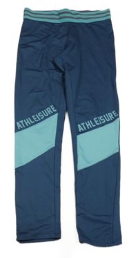 Tmavomodré sportovní legíny s nápisem active touch