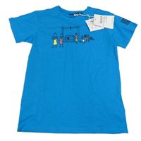 Nové - modré tričko s obrázkem 