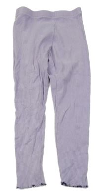 Lila žebrované legíny Primark