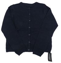 Nové - tmavomodrý lehký propínací svetr dunnes