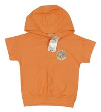 Nové - oranžové tričko s nášivkou a kapucí Pep&Co