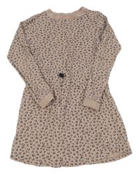 Světlerůžové leopardí teplákové šaty H&M