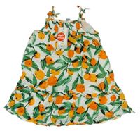 Mátové lehké šaty s pomeranči Tu