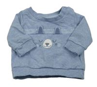 Světlemodrá mikina s čumákem Mothercare
