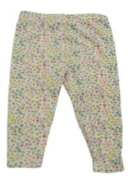 Béžové květované legíny John Lewis