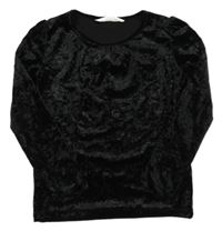 Černé sametové triko H&M