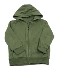 Khaki propínací mikina s kapucí F&F