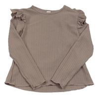 Starofialové úpletové triko s volánky Shein