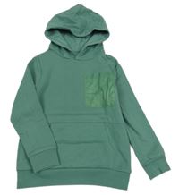 Zelená mikina se šusťákovou kapsou a kapucí Name it