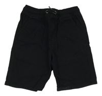 Černé plátěné kraťasy George