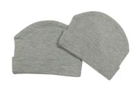 2set - 2x Šedá čepice