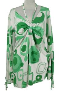 Dámské bílo-zelené puntíkované triko Meine Grobe 