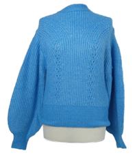 Dámský modrý ažurový svetr Bershka 