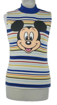 Dámský barevně pruhovaný top s Mickeym Disney