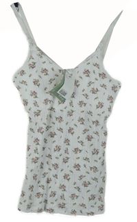 Nové - Dámský bílý kytičkovaný kojící top H&M