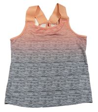 Růžovo-šedý melírovaný sportovní crop top F&F