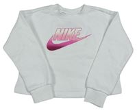 Bílá crop mikina s logem Nike