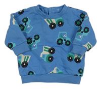 Modrá mikina s traktory M&S