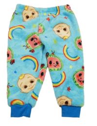 Azurové chlupaté tepláky s Cocomelon