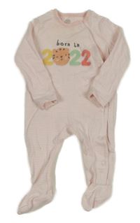 Růžovo-bílý pruhovaný overal s číslem a tygrem F&F