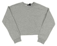 Světlešedá crop mikina New Look