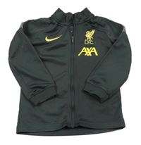 Tmavošedá fotbalová funkční propínací mikina FC Liverpool Nike