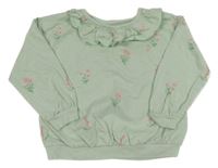 Pomněnková květinová mikina s volánkem George